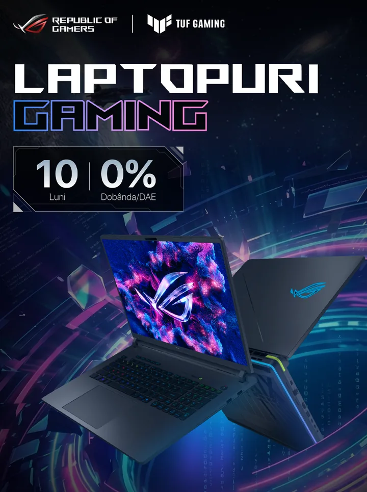 Laptopuri gaming — ROG / TUF — Mobil