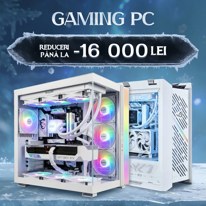 Winter Sale — carusel, șase slide-uri — Gaming PC −16 000 lei